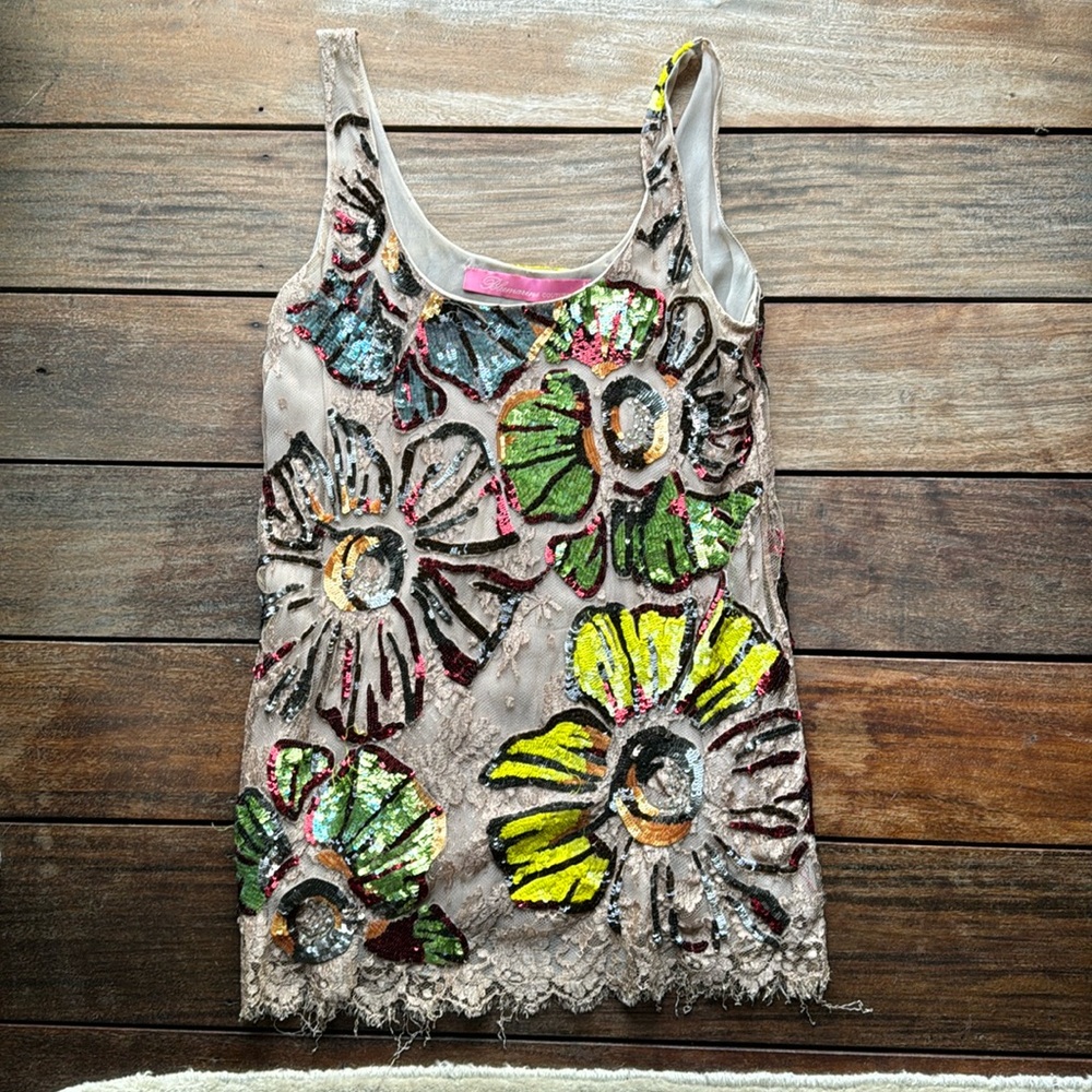 Blumarine couture sequin top